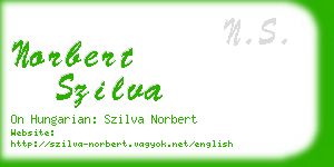 norbert szilva business card